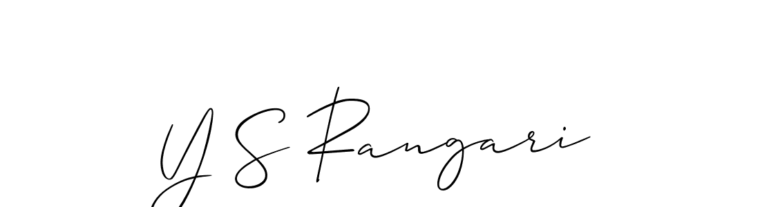 How to make Y S Rangari signature? Allison_Script is a professional autograph style. Create handwritten signature for Y S Rangari name. Y S Rangari signature style 2 images and pictures png