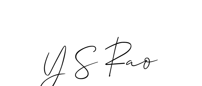 You should practise on your own different ways (Allison_Script) to write your name (Y S Rao) in signature. don't let someone else do it for you. Y S Rao signature style 2 images and pictures png