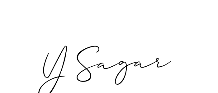 Design your own signature with our free online signature maker. With this signature software, you can create a handwritten (Allison_Script) signature for name Y Sagar. Y Sagar signature style 2 images and pictures png