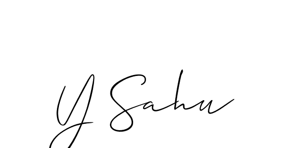 Y Sahu stylish signature style. Best Handwritten Sign (Allison_Script) for my name. Handwritten Signature Collection Ideas for my name Y Sahu. Y Sahu signature style 2 images and pictures png