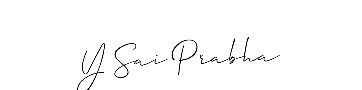 Allison_Script is a professional signature style that is perfect for those who want to add a touch of class to their signature. It is also a great choice for those who want to make their signature more unique. Get Y Sai Prabha name to fancy signature for free. Y Sai Prabha signature style 2 images and pictures png