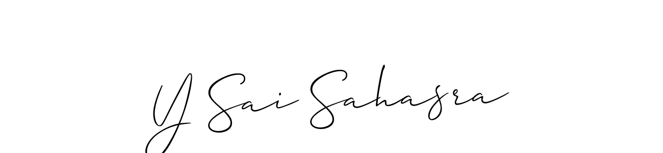 if you are searching for the best signature style for your name Y Sai Sahasra. so please give up your signature search. here we have designed multiple signature styles  using Allison_Script. Y Sai Sahasra signature style 2 images and pictures png