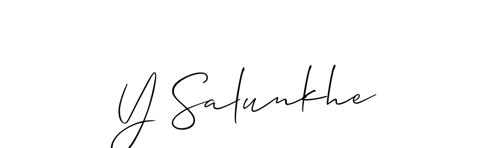 How to Draw Y Salunkhe signature style? Allison_Script is a latest design signature styles for name Y Salunkhe. Y Salunkhe signature style 2 images and pictures png