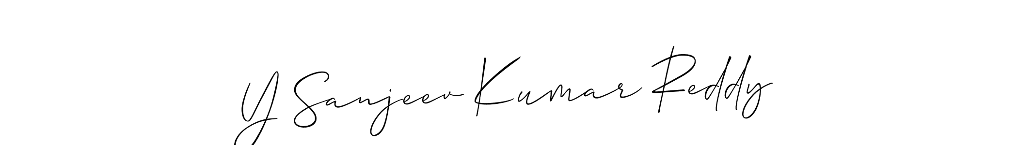 How to make Y Sanjeev Kumar Reddy name signature. Use Allison_Script style for creating short signs online. This is the latest handwritten sign. Y Sanjeev Kumar Reddy signature style 2 images and pictures png