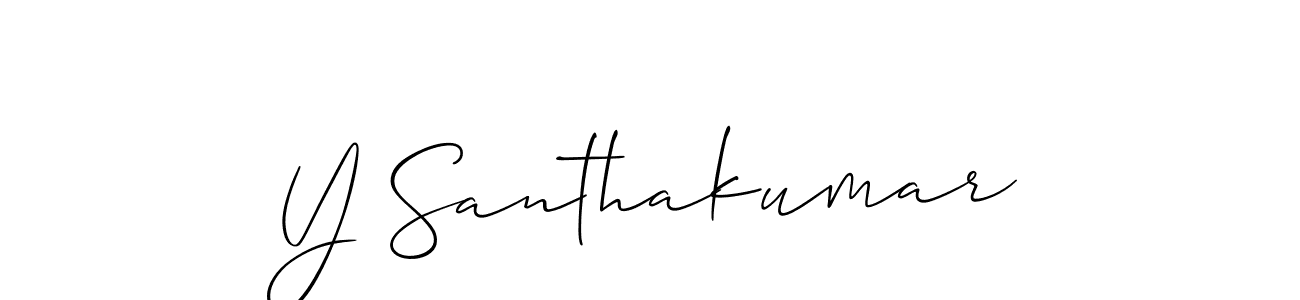 Y Santhakumar stylish signature style. Best Handwritten Sign (Allison_Script) for my name. Handwritten Signature Collection Ideas for my name Y Santhakumar. Y Santhakumar signature style 2 images and pictures png