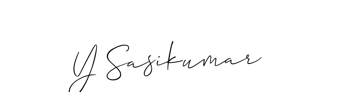 Make a short Y Sasikumar signature style. Manage your documents anywhere anytime using Allison_Script. Create and add eSignatures, submit forms, share and send files easily. Y Sasikumar signature style 2 images and pictures png