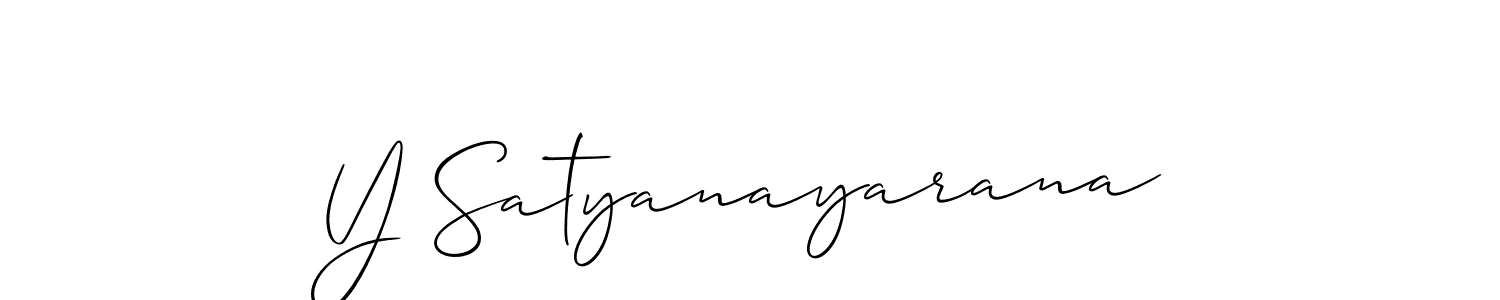 Make a short Y Satyanayarana signature style. Manage your documents anywhere anytime using Allison_Script. Create and add eSignatures, submit forms, share and send files easily. Y Satyanayarana signature style 2 images and pictures png