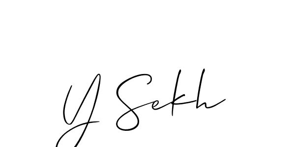It looks lik you need a new signature style for name Y Sekh. Design unique handwritten (Allison_Script) signature with our free signature maker in just a few clicks. Y Sekh signature style 2 images and pictures png