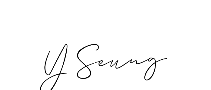 It looks lik you need a new signature style for name Y Seung. Design unique handwritten (Allison_Script) signature with our free signature maker in just a few clicks. Y Seung signature style 2 images and pictures png