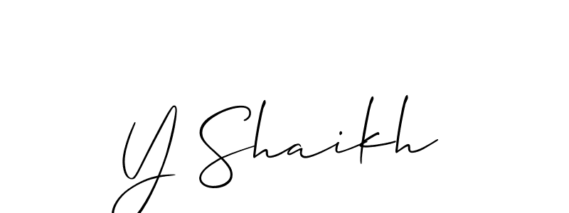 How to Draw Y Shaikh signature style? Allison_Script is a latest design signature styles for name Y Shaikh. Y Shaikh signature style 2 images and pictures png