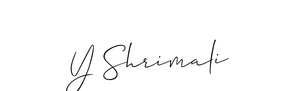 How to make Y Shrimali name signature. Use Allison_Script style for creating short signs online. This is the latest handwritten sign. Y Shrimali signature style 2 images and pictures png