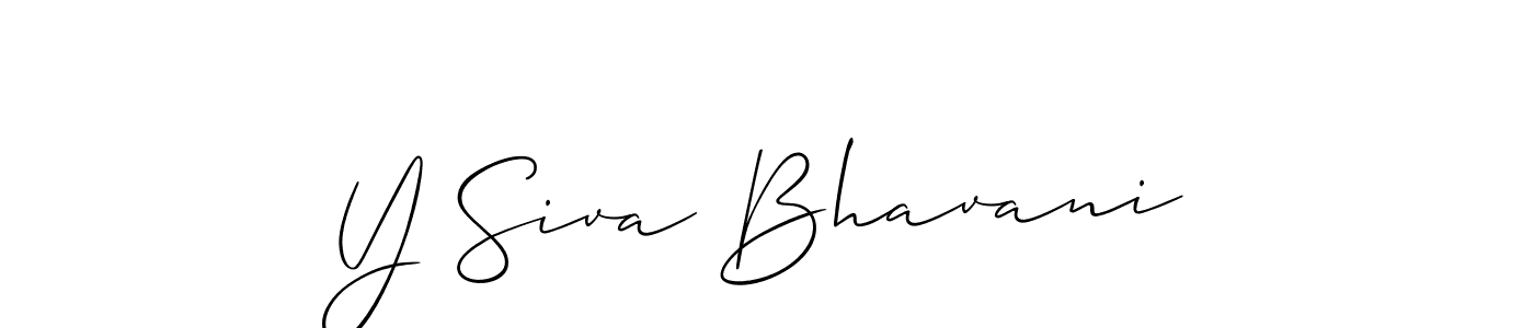 Allison_Script is a professional signature style that is perfect for those who want to add a touch of class to their signature. It is also a great choice for those who want to make their signature more unique. Get Y Siva Bhavani name to fancy signature for free. Y Siva Bhavani signature style 2 images and pictures png