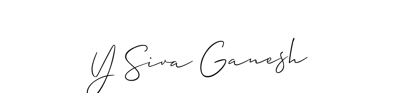 Design your own signature with our free online signature maker. With this signature software, you can create a handwritten (Allison_Script) signature for name Y Siva Ganesh. Y Siva Ganesh signature style 2 images and pictures png