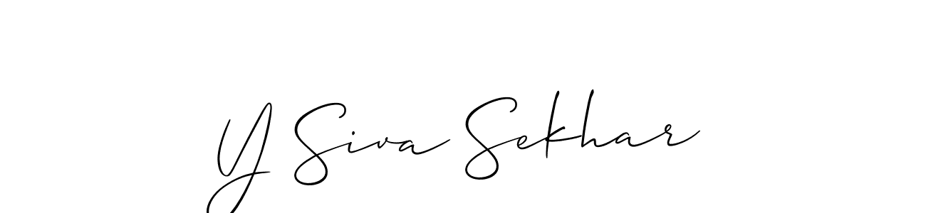 Also we have Y Siva Sekhar name is the best signature style. Create professional handwritten signature collection using Allison_Script autograph style. Y Siva Sekhar signature style 2 images and pictures png