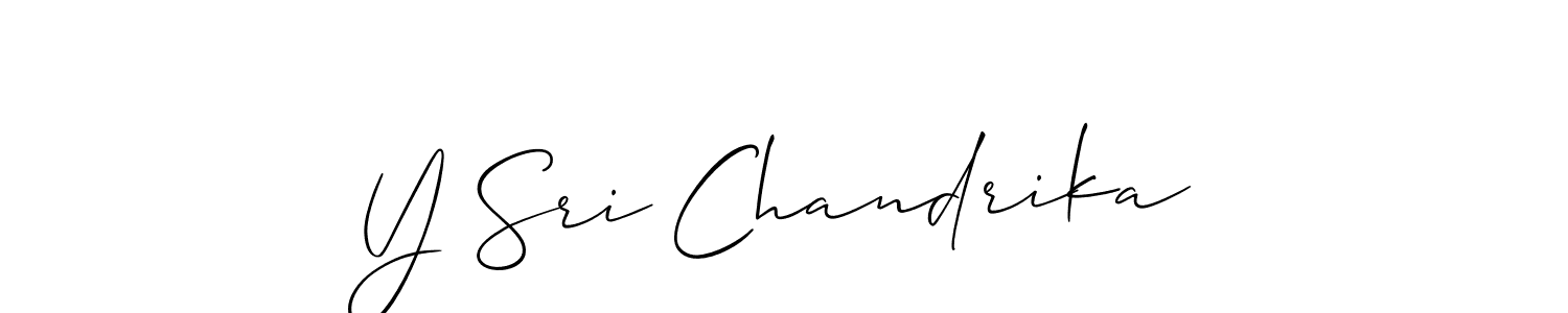 Use a signature maker to create a handwritten signature online. With this signature software, you can design (Allison_Script) your own signature for name Y Sri Chandrika. Y Sri Chandrika signature style 2 images and pictures png