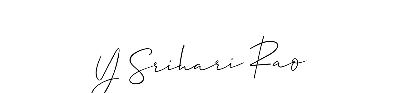 Make a beautiful signature design for name Y Srihari Rao. With this signature (Allison_Script) style, you can create a handwritten signature for free. Y Srihari Rao signature style 2 images and pictures png