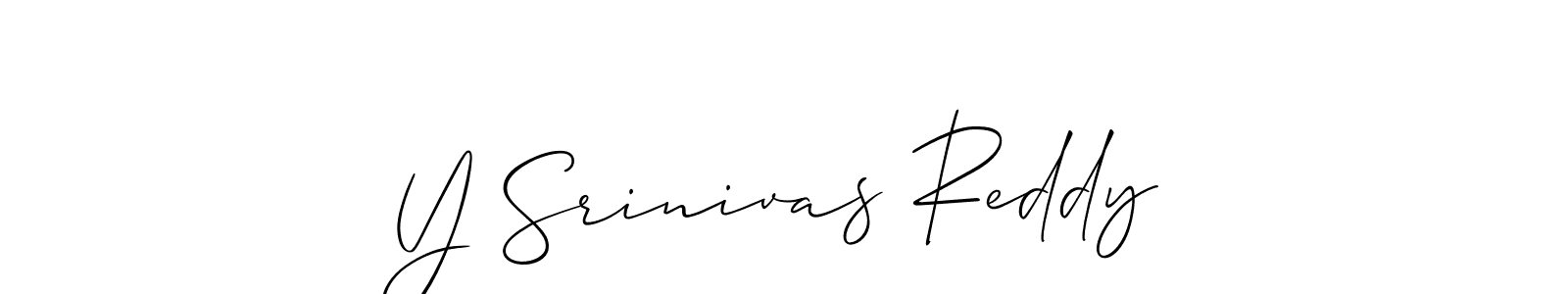 Create a beautiful signature design for name Y Srinivas Reddy. With this signature (Allison_Script) fonts, you can make a handwritten signature for free. Y Srinivas Reddy signature style 2 images and pictures png