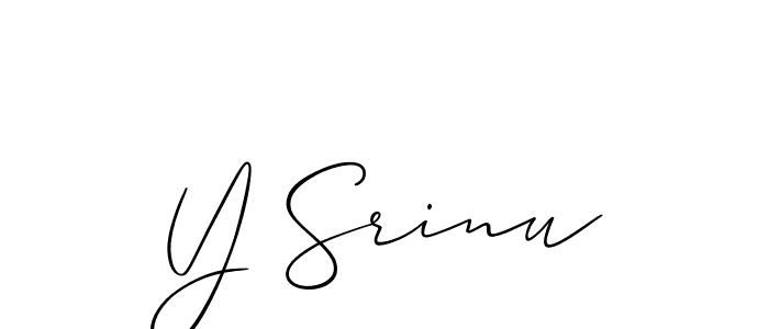 if you are searching for the best signature style for your name Y Srinu. so please give up your signature search. here we have designed multiple signature styles  using Allison_Script. Y Srinu signature style 2 images and pictures png