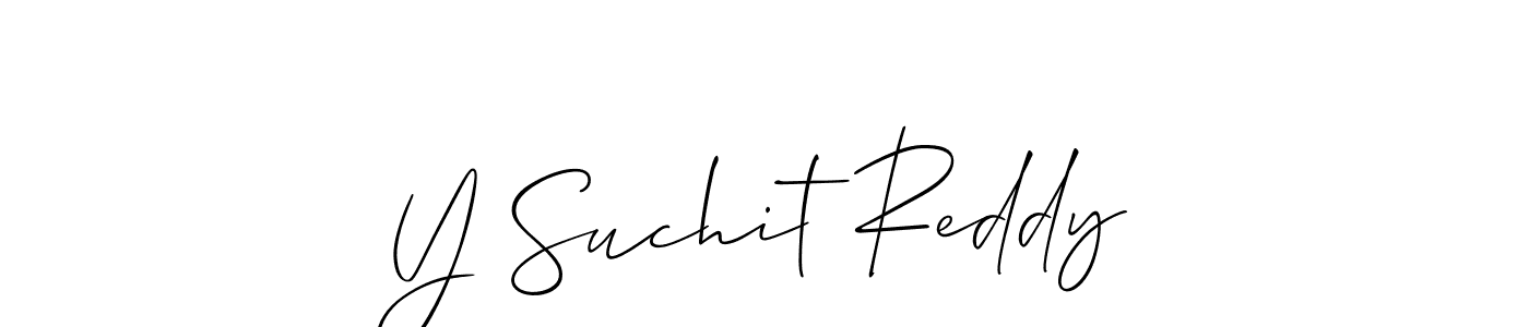 Also You can easily find your signature by using the search form. We will create Y Suchit Reddy name handwritten signature images for you free of cost using Allison_Script sign style. Y Suchit Reddy signature style 2 images and pictures png