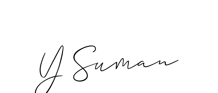 Allison_Script is a professional signature style that is perfect for those who want to add a touch of class to their signature. It is also a great choice for those who want to make their signature more unique. Get Y Suman name to fancy signature for free. Y Suman signature style 2 images and pictures png