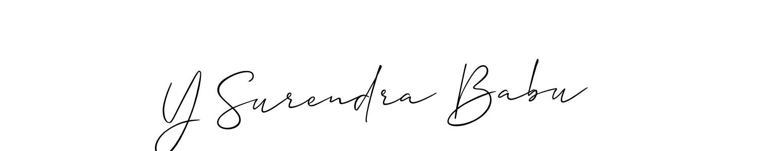 It looks lik you need a new signature style for name Y Surendra Babu. Design unique handwritten (Allison_Script) signature with our free signature maker in just a few clicks. Y Surendra Babu signature style 2 images and pictures png