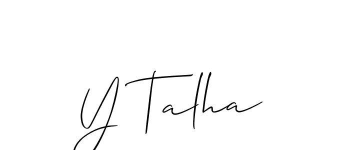 Also we have Y Talha name is the best signature style. Create professional handwritten signature collection using Allison_Script autograph style. Y Talha signature style 2 images and pictures png