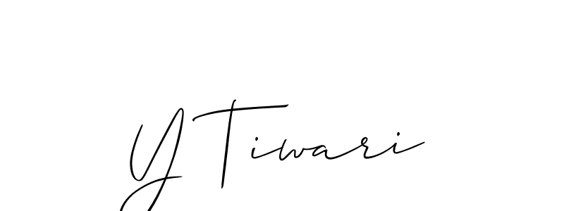 How to make Y Tiwari signature? Allison_Script is a professional autograph style. Create handwritten signature for Y Tiwari name. Y Tiwari signature style 2 images and pictures png