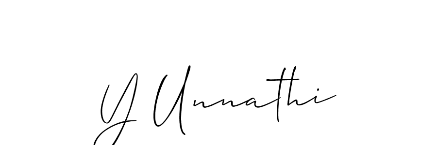 Best and Professional Signature Style for Y Unnathi. Allison_Script Best Signature Style Collection. Y Unnathi signature style 2 images and pictures png