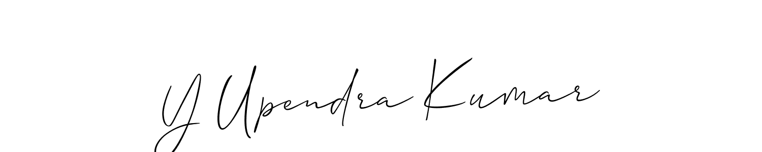 How to make Y Upendra Kumar signature? Allison_Script is a professional autograph style. Create handwritten signature for Y Upendra Kumar name. Y Upendra Kumar signature style 2 images and pictures png