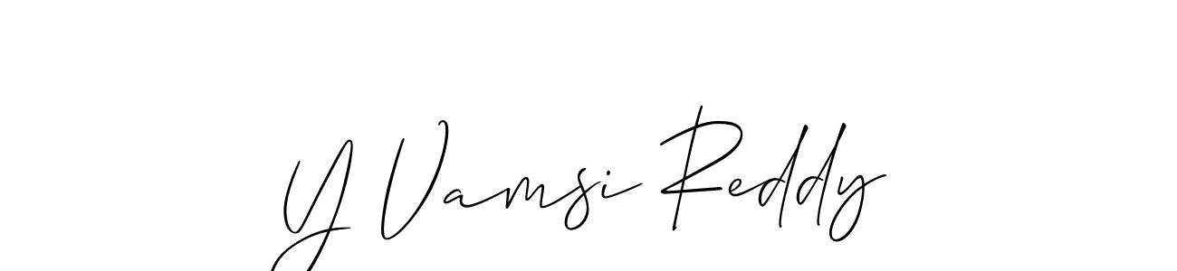Use a signature maker to create a handwritten signature online. With this signature software, you can design (Allison_Script) your own signature for name Y Vamsi Reddy. Y Vamsi Reddy signature style 2 images and pictures png