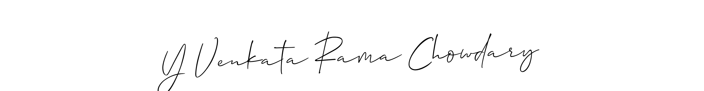 Similarly Allison_Script is the best handwritten signature design. Signature creator online .You can use it as an online autograph creator for name Y Venkata Rama Chowdary. Y Venkata Rama Chowdary signature style 2 images and pictures png