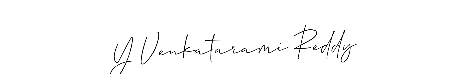 Make a beautiful signature design for name Y Venkatarami Reddy. With this signature (Allison_Script) style, you can create a handwritten signature for free. Y Venkatarami Reddy signature style 2 images and pictures png