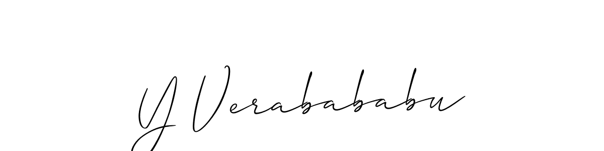 The best way (Allison_Script) to make a short signature is to pick only two or three words in your name. The name Y Verabababu include a total of six letters. For converting this name. Y Verabababu signature style 2 images and pictures png