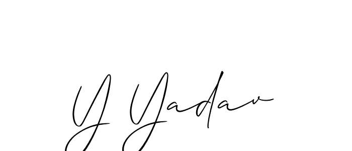 How to Draw Y Yadav signature style? Allison_Script is a latest design signature styles for name Y Yadav. Y Yadav signature style 2 images and pictures png