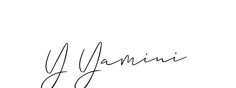 Design your own signature with our free online signature maker. With this signature software, you can create a handwritten (Allison_Script) signature for name Y Yamini. Y Yamini signature style 2 images and pictures png