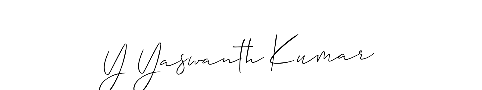 Create a beautiful signature design for name Y Yaswanth Kumar. With this signature (Allison_Script) fonts, you can make a handwritten signature for free. Y Yaswanth Kumar signature style 2 images and pictures png