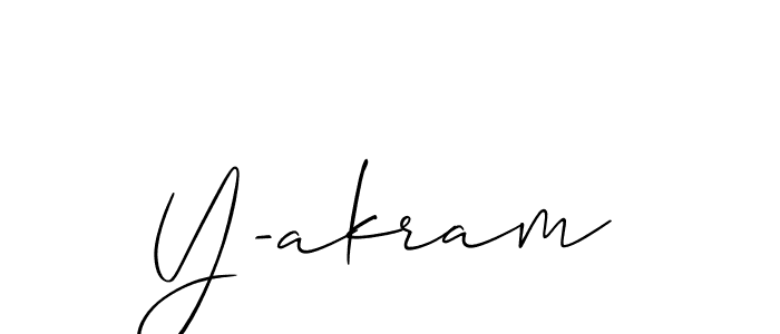 It looks lik you need a new signature style for name Y-akram. Design unique handwritten (Allison_Script) signature with our free signature maker in just a few clicks. Y-akram signature style 2 images and pictures png
