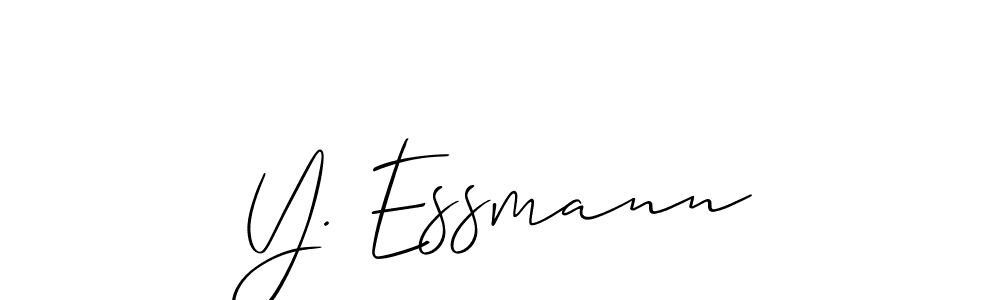 Create a beautiful signature design for name Y. Essmann. With this signature (Allison_Script) fonts, you can make a handwritten signature for free. Y. Essmann signature style 2 images and pictures png