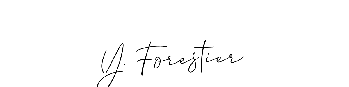 How to make Y. Forestier signature? Allison_Script is a professional autograph style. Create handwritten signature for Y. Forestier name. Y. Forestier signature style 2 images and pictures png