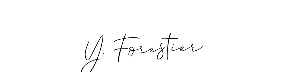 The best way (Allison_Script) to make a short signature is to pick only two or three words in your name. The name Y. Forestier include a total of six letters. For converting this name. Y. Forestier signature style 2 images and pictures png