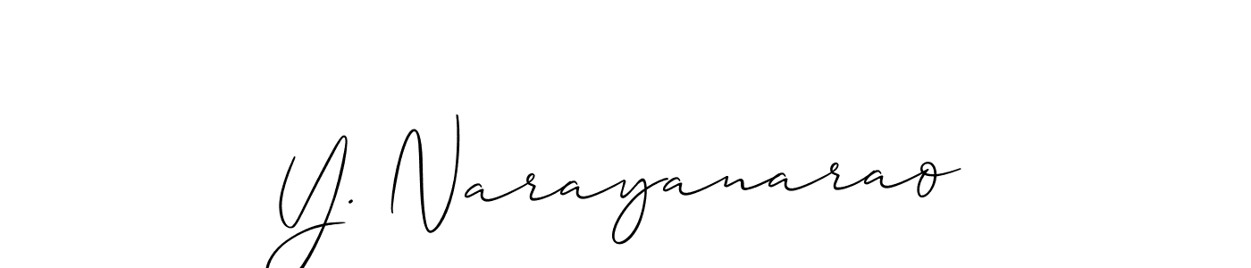 Y. Narayanarao stylish signature style. Best Handwritten Sign (Allison_Script) for my name. Handwritten Signature Collection Ideas for my name Y. Narayanarao. Y. Narayanarao signature style 2 images and pictures png