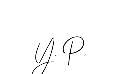 Create a beautiful signature design for name Y. P.. With this signature (Allison_Script) fonts, you can make a handwritten signature for free. Y. P. signature style 2 images and pictures png