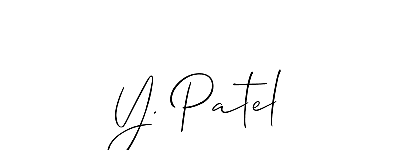 Make a beautiful signature design for name Y. Patel. Use this online signature maker to create a handwritten signature for free. Y. Patel signature style 2 images and pictures png