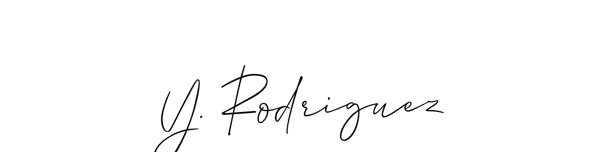 Create a beautiful signature design for name Y. Rodriguez. With this signature (Allison_Script) fonts, you can make a handwritten signature for free. Y. Rodriguez signature style 2 images and pictures png