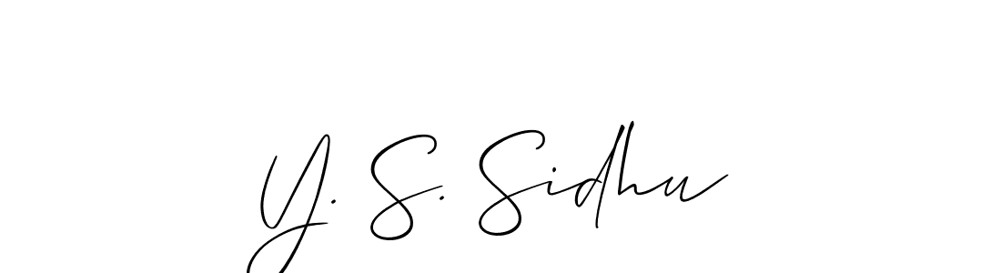 Allison_Script is a professional signature style that is perfect for those who want to add a touch of class to their signature. It is also a great choice for those who want to make their signature more unique. Get Y. S. Sidhu name to fancy signature for free. Y. S. Sidhu signature style 2 images and pictures png