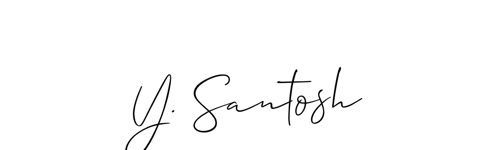 Allison_Script is a professional signature style that is perfect for those who want to add a touch of class to their signature. It is also a great choice for those who want to make their signature more unique. Get Y. Santosh name to fancy signature for free. Y. Santosh signature style 2 images and pictures png