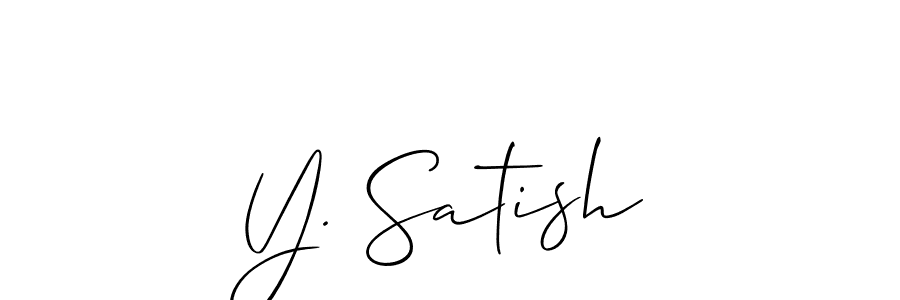 How to make Y. Satish name signature. Use Allison_Script style for creating short signs online. This is the latest handwritten sign. Y. Satish signature style 2 images and pictures png