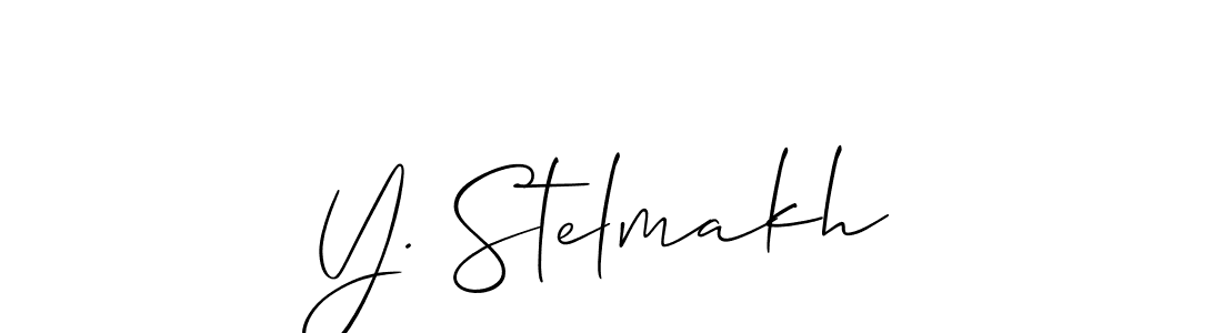 Check out images of Autograph of Y. Stelmakh name. Actor Y. Stelmakh Signature Style. Allison_Script is a professional sign style online. Y. Stelmakh signature style 2 images and pictures png