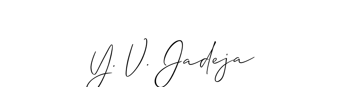 Make a short Y. V. Jadeja signature style. Manage your documents anywhere anytime using Allison_Script. Create and add eSignatures, submit forms, share and send files easily. Y. V. Jadeja signature style 2 images and pictures png