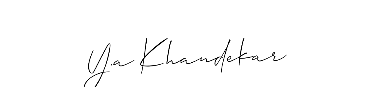 Make a beautiful signature design for name Y.a Khandekar. Use this online signature maker to create a handwritten signature for free. Y.a Khandekar signature style 2 images and pictures png